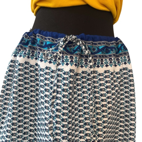 Vintage cotton ditzy floral maxi skirt lightweight side slits size XL - Picture 8 of 12